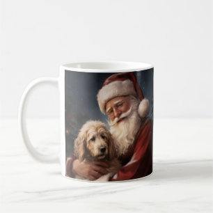 Goldendoodle mit Weihnachtsmann Festives Weihnacht Kaffeetasse