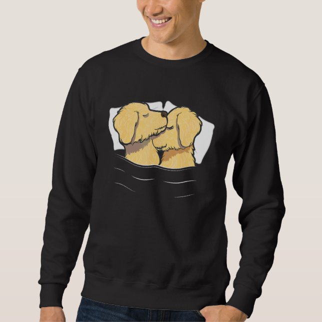 Goldendoodle Pajama Valentinstag Doodle Mama Hund Sweatshirt (Vorderseite)
