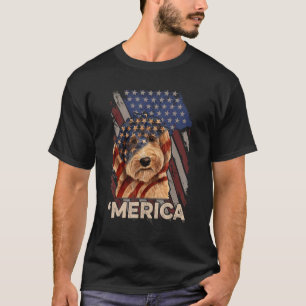 Goldendoodle Patriotic Dog 4. Ju T-Shirt