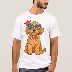 Goldendoodle patriotische Clipart T-Shirt