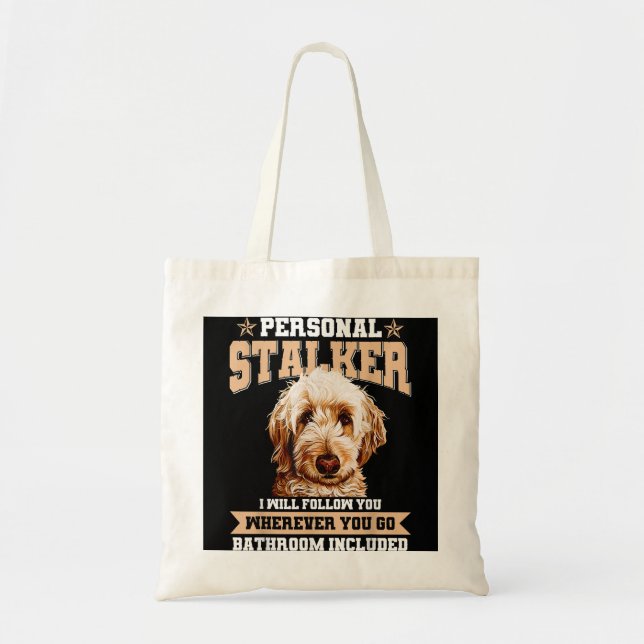 Goldendoodle Personal Stalker Funny Golden Doodle Tragetasche (Vorne)