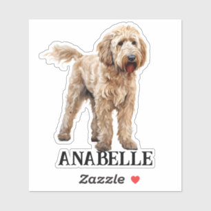 Goldendoodle Personalisierter Name Aufkleber