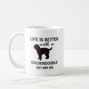 Goldendoodle Personalisiertes Leben ist besser Kaffeetasse