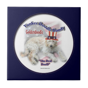 Goldendoodle politischer Spaß Fliese