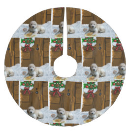 Goldendoodle Polyester Weihnachtsbaumdecke
