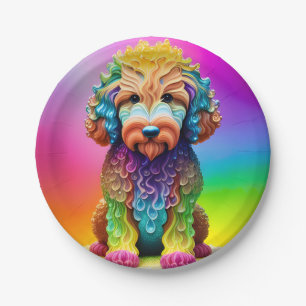 Goldendoodle Puppy Chiles Geburtstags-Party Pappteller