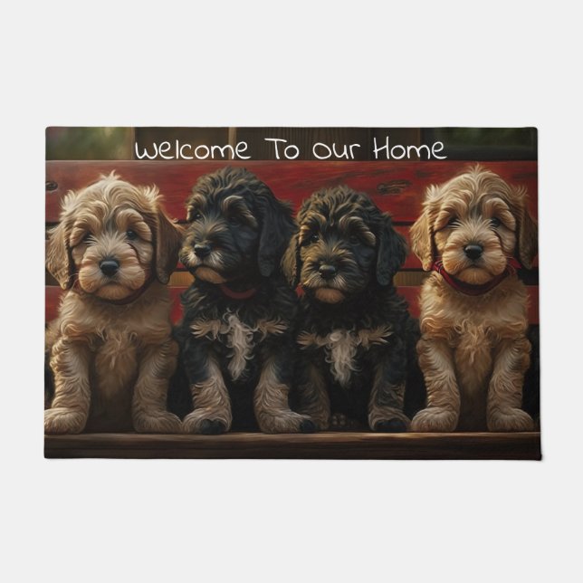 Goldendoodle Puppy Door Mat Fußmatte (Vorderseite)