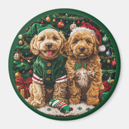 Goldendoodle Puppy Hunde Magnet