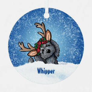 Goldendoodle Rentier Weihnachten Ornament Aus Metall