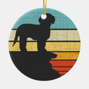 GoldenDoodle Retro Vintage 60er 70er Hundebesitzer Keramik Ornament