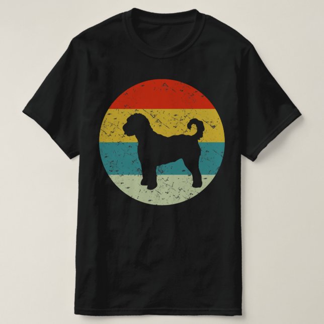 Goldendoodle Retro Vintage Silhouette 70er T-Shirt (Design vorne)