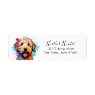 Goldendoodle-Rücksendeadressen-Aufkleber