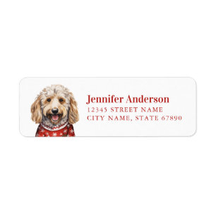 Goldendoodle-Rücksendeadressen-Aufkleber