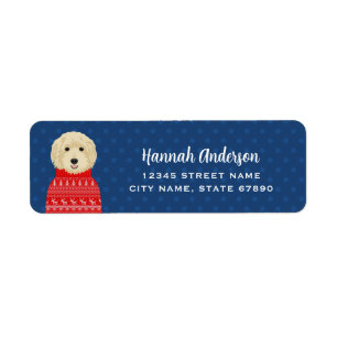 Goldendoodle-Rücksendeadressen-Aufkleber