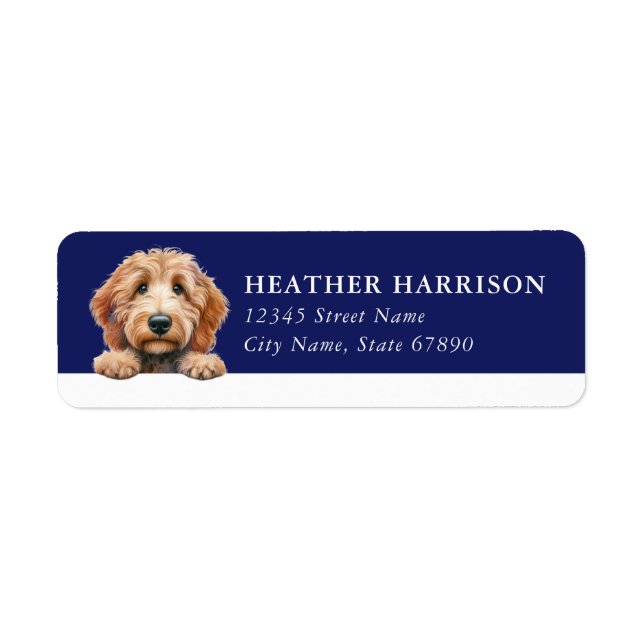 Goldendoodle-Rücksendeadressetiketten (Vorne)