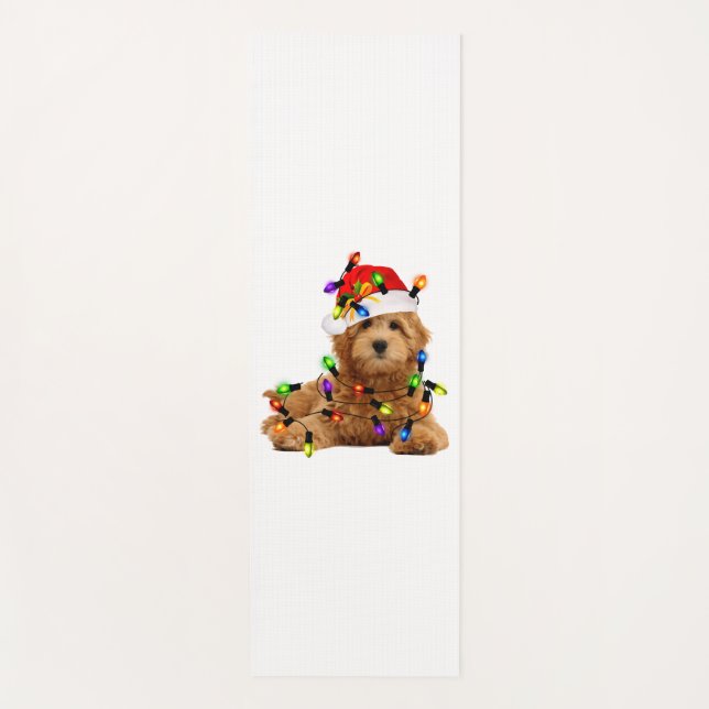 Goldendoodle Santa Dog Yogamatte (Vorderseite)