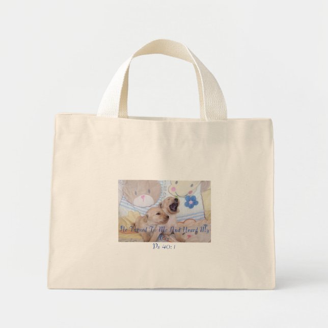 Goldendoodle-Schrift-Tasche Mini Stoffbeutel (Vorne)