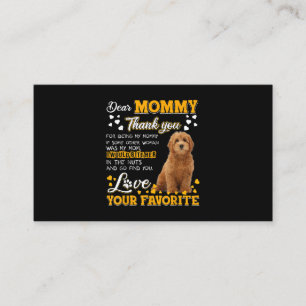 Goldendoodle Sehr geehrte Mommy Danke, dass Sie me Visitenkarte