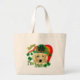 Goldendoodle St Patricks Day Jumbo Stoffbeutel