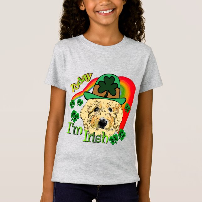 Goldendoodle St Patricks Day T-Shirt (Vorderseite)