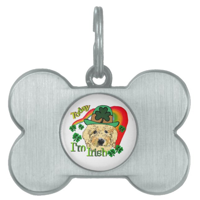 Goldendoodle St Patricks Day Tiermarke (Vorderseite)