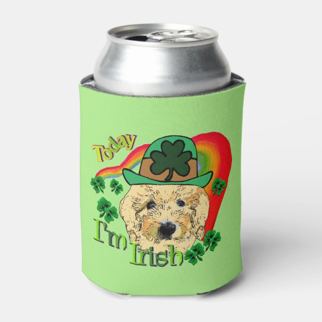 Goldendoodle St Patricks Tagesgeschenke Dosenkühler (Kanne Vorderseite)