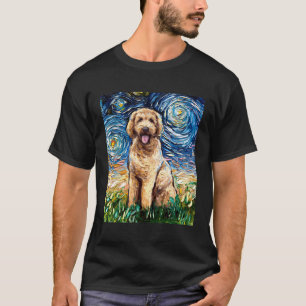 Goldendoodle Starry Night Dog Kunst, Dichtung und  T-Shirt