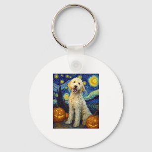 Goldendoodle Süßer Hund Halloween Jack O Lantern K Schlüsselanhänger