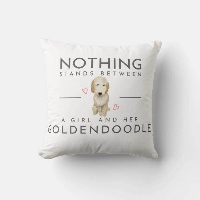Goldendoodle Throw Kissen (Vorderseite)