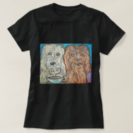 GOLDENDOODLE trinkende Kaffee-Kunst T-Shirt