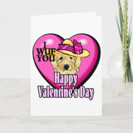 Goldendoodle-Valentinstag Feiertagskarte