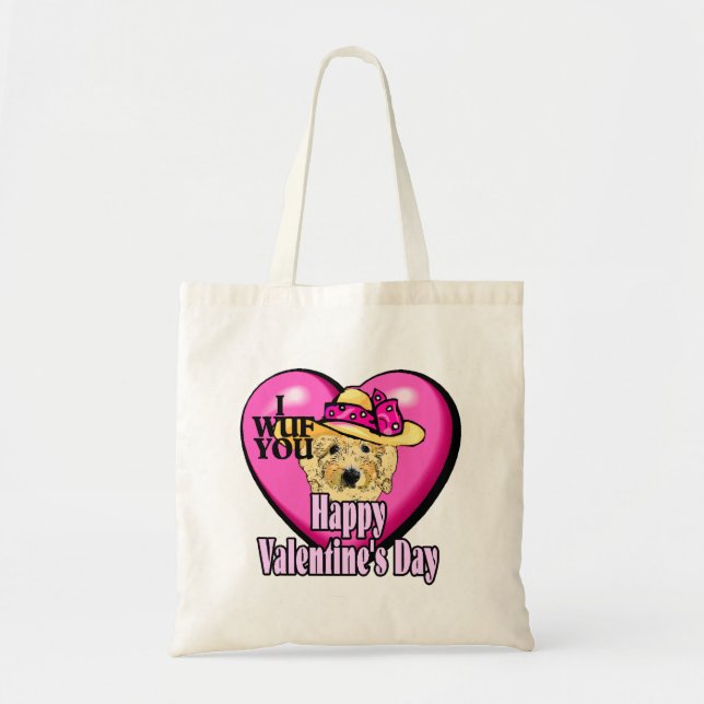 Goldendoodle-Valentinstag Tragetasche (Vorne)