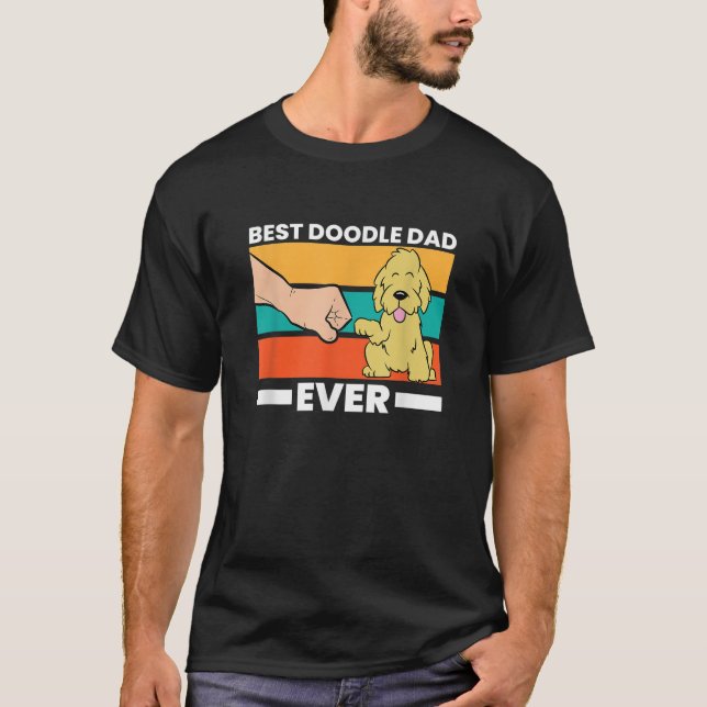 Goldendoodle-Vater Bester Doodle-Vater je T-Shirt (Vorderseite)
