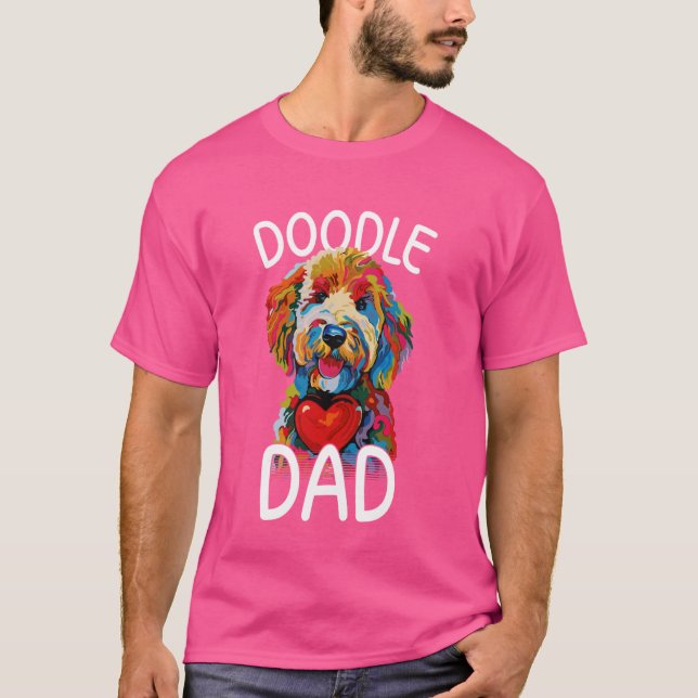 Goldendoodle Vater Design Pop Art Mens Goldendoodl T-Shirt (Vorderseite)