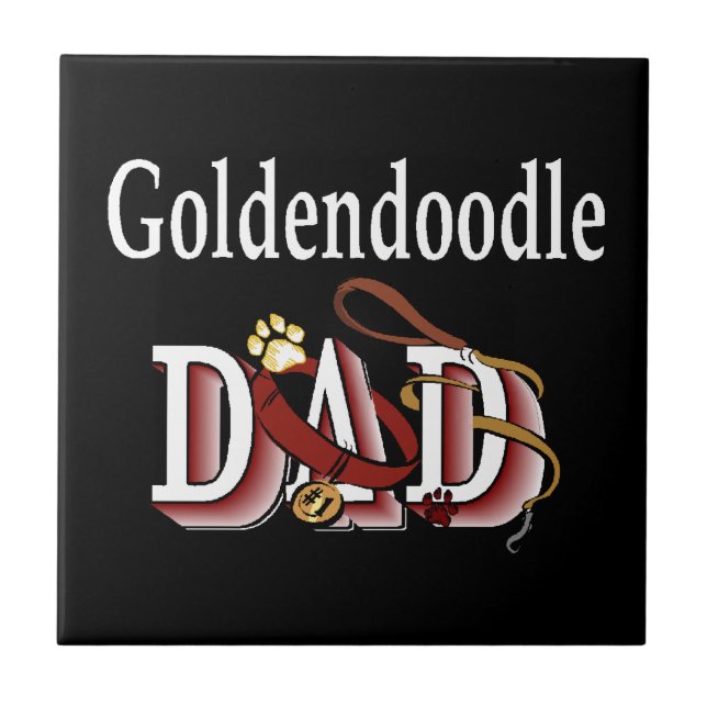 Goldendoodle-Vater Fliese (Vorderseite)
