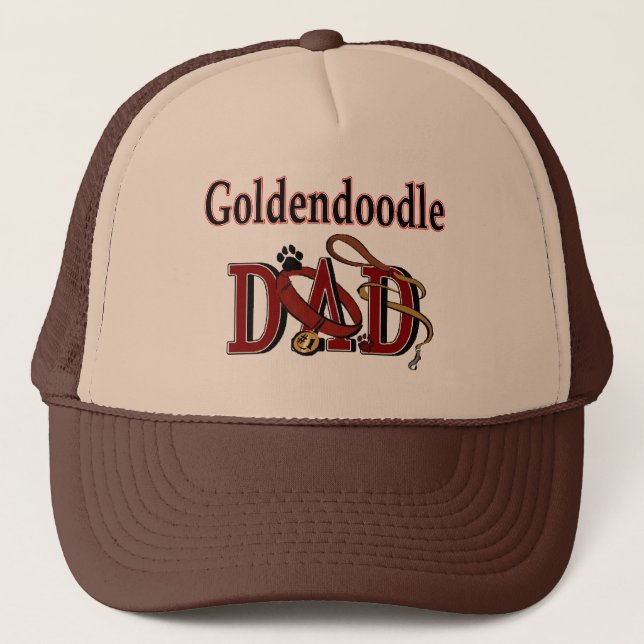 Goldendoodle Vater Geschenke Truckerkappe (Vorderseite)