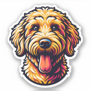 Goldendoodle Vinyl Dog Sticker