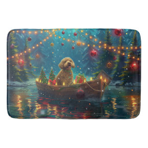 Goldendoodle Weihnachten Feierliche Reise Badematte
