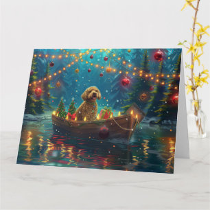 Goldendoodle Weihnachten Feierliche Reise Karte