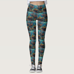 Goldendoodle Weihnachten Feierliche Reise Leggings