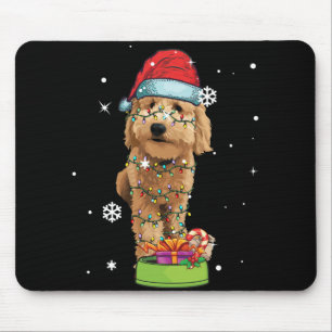 Goldendoodle Weihnachten Weihnachtsfeiertag Hund L Mousepad