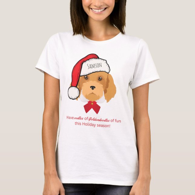 Goldendoodle Weihnachts-T - Shirt (Vorderseite)