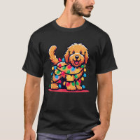 Goldendoodle Weihnachtsbaum Xmas Lichter Golden Do