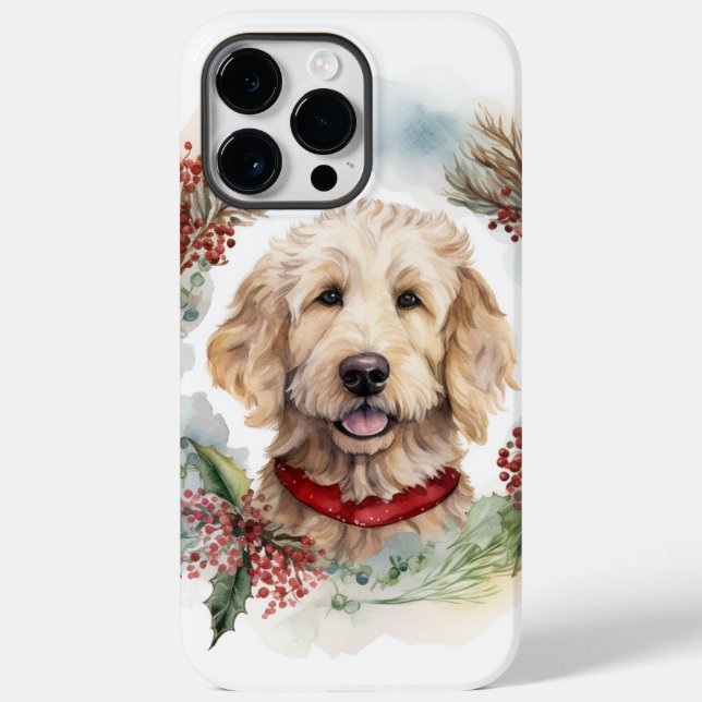 Goldendoodle Weihnachtsfeier Festliche Jungfrau Case-Mate iPhone Hülle (Rückseite)
