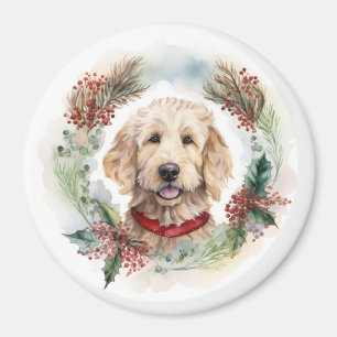 Goldendoodle Weihnachtsfeier Festliche Jungfrau Magnet