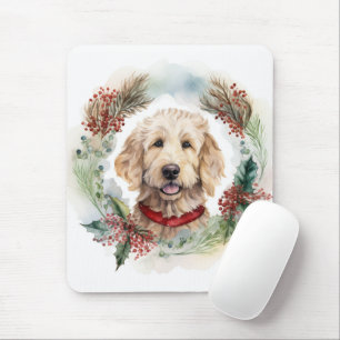 Goldendoodle Weihnachtsfeier Festliche Jungfrau Mousepad