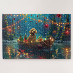Goldendoodle Weihnachtsfestliche Reise Puzzle