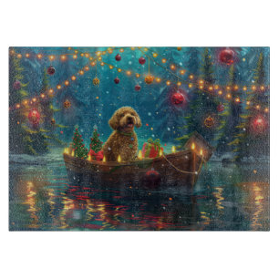 Goldendoodle Weihnachtsfestliche Reise Schneidebrett
