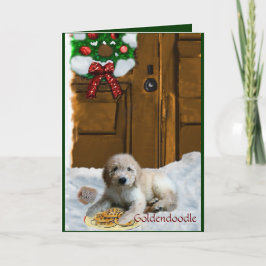 Goldendoodle Weihnachtsgeschenke Feiertagskarte
