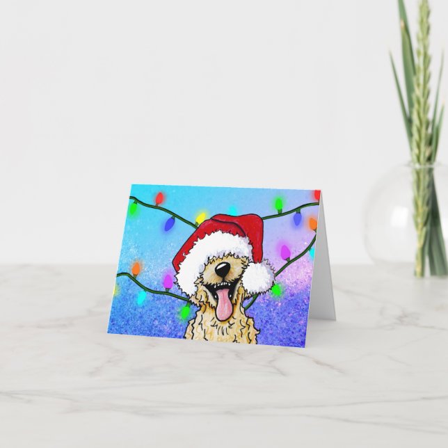 Goldendoodle Weihnachtskarte Feiertagskarte (Vorderseite)